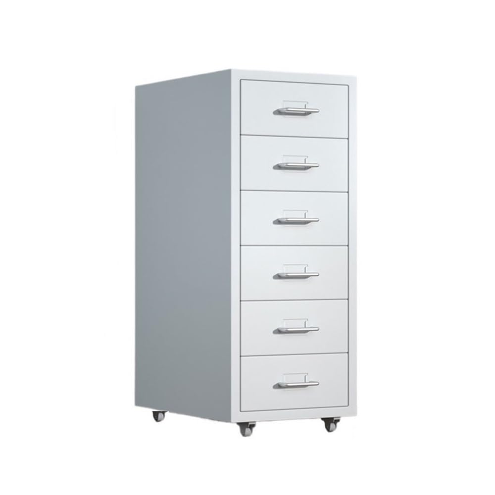 Aioneer White File Cabinet Thickened Cold-Rolled Steel Chest Of Drawers 6 Layers Of Large-Capacity Storage Cabinets Office File Cabinets Multifunctional Data Organizing Cabinet Filing