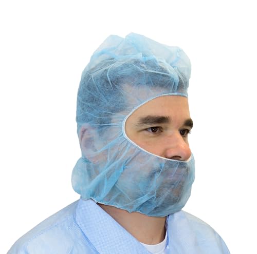 No Touch Easy Gloves Disposable Bouffant Hood - Breathable Polypropylene, One Size Fits All - Lightweight Head Cover for Medical, Food Processing, & Cleanroom Use - 1000 Hoods per Case (Blue)