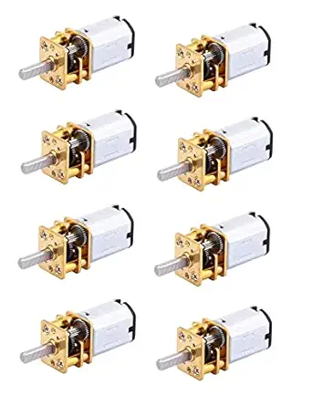 Stunning Robo N20 3.7V-6V 100 Rpm Micro Metal Gear Reduction DC Motor with 30:1 IDEAL for RC Car Robot wheels DIY Toys metal gearbox Educational Electronic Hobby Kit ideal for making robots PACK OF 8