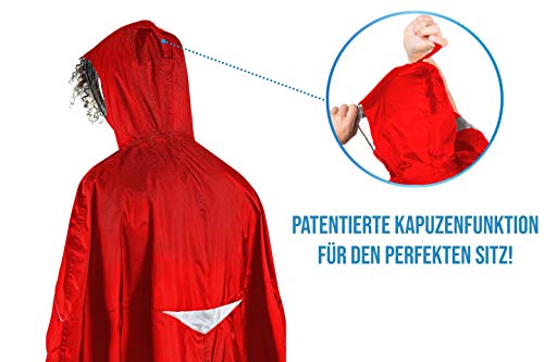 Fahrrad Regenponcho HOCK mit Kapuze für optimalen Wetterschutz
