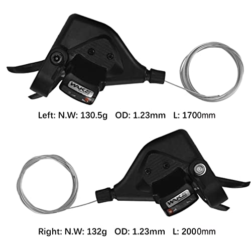 Cysky Bike Shifter Levers 1 Pair 3X9 Speed Gear Shifter Mountain Bicycle Derailleur With Gear Indicator Right And Left Thumb Shift Levers Combo (3X9 27 Speed) #TOP3