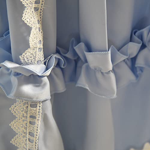 Girls Lolita Princess Dress Kawaii Long Sleeve Chiffon Skirt Cute Girl Dress Sky Blue4