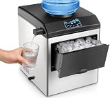 COSTWAY 2 in 1 Countertop Ice Maker Built-in Water Dispenser, 48Lbs/24H