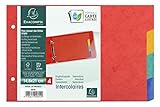 Exacompta - Réf. 804E - Paquet de 10 intercalaires pour fiches bristol en...
