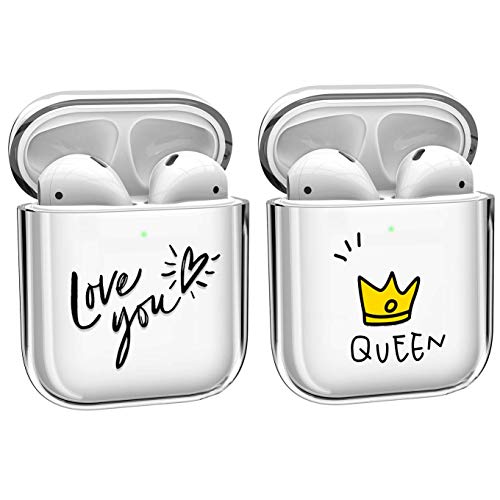[2 Pack] Pure Clear Compatible with Apple AirPods 1 & AirPods 2 Charging