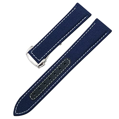 Bracelet montre nylon 19mm finition agate premium pour Omega AT150