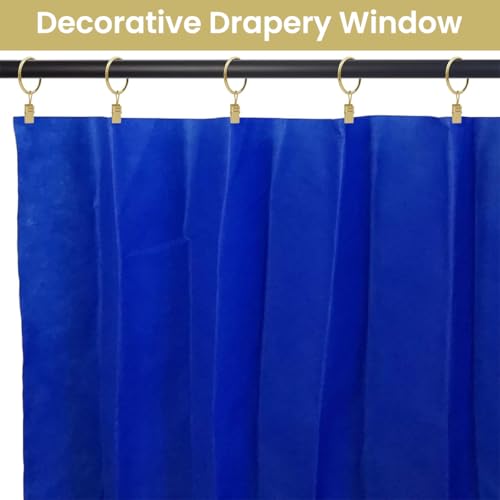 Image of HASTHIP 10Pcs Golden Curtain Ring Clips Openable Curtain Ring Clips for Quick Curtain Change or Installation 3.2cm Diameter Metal Curtain Rings for Window Curtain, Shower Curtain, Drapes