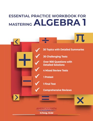 ESSENTIAL PRACTICE WORKBOOK FOR MASTERING ALGEBRA 1