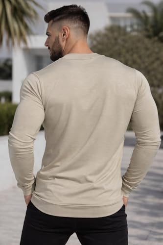 Image of RodZen Men's Polyester Full Sleeve Solid Regular Fit Compression T-Shirt