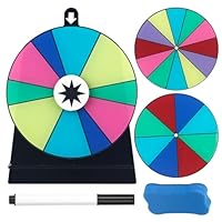 6 Inch Glücksrad Zum Drehen, Glücksrad Spielzeug mit Ständer, Glücksrad zum Selbstgestalten mit 3 Drehen, Abnehmbarer Glücksrad Spielzeug, Tisch-Roulette-Spinner Spinning Prize Wheel für Karneval