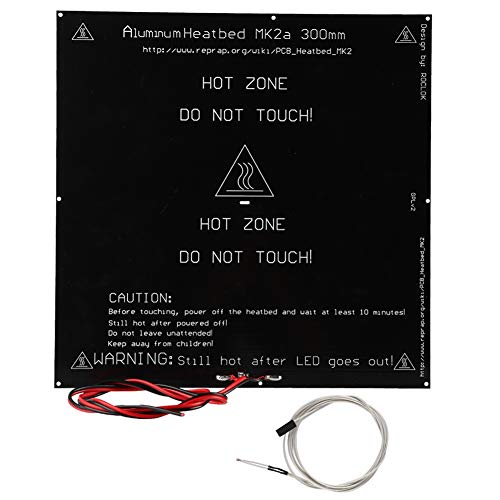 Diyeeni 3D Printer Hot Bed Plate, Aluminum PCB Heated Bed, Heating Plate Platform 300x300mm, 12V 24V Dual Power Supply, for 3D Printer / MK2B