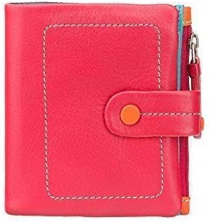 Red Multi - Ladies Soft Small Mojito - Mimi Collection - Gift Boxed - Card Holder, Women's Leather Wallet, Card Wallet, Badge Holder - 6 Credit Card Holder Slots, Coin Pocket & More