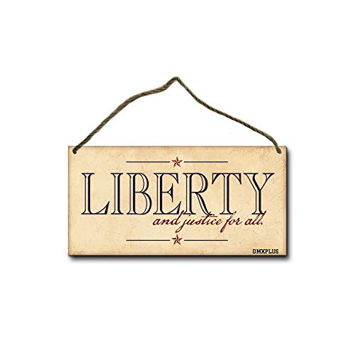 KPSheng Wood Sign Liberty and Justice for All...