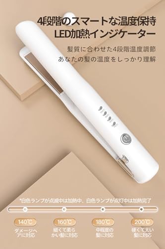 Venkuri コードレスヘアアイロン LZB-WHITE5 の商品画像 5