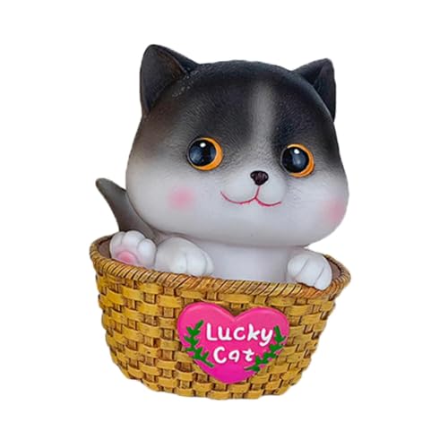 Image of Money Saving Bank with Coin Slot / /Creative Cartoon Design Money Bank / /Plastic Piggy Bank for Boys & Girls (Pack of 1) (Lucky Cat- Black)