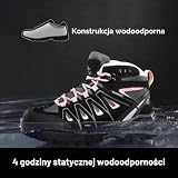 NORTIV 8 Damskie wodoodporne buty turystyczne outdoorowe trekkingowe kemping szlak turystyczny poszukiwacz butów, Czarny / różowy, 37 EU