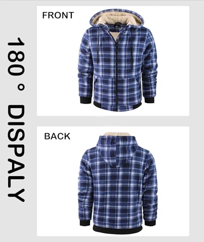 Mens Zip Up Hoodies Fleece Sherpa Lined Sweatshirt Winter Warm Jacket3