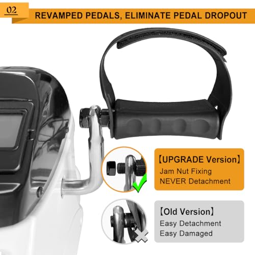 GOREDI Under Desk Bike Pedal Exerciser, Portable Mini Exercise Bike with LCD Display for Home/Office, Desk Cycle for Leg/Arm with Handle, Leg Exerciser While Sitting for Seniors 26042034 by GOREDI - Image 3