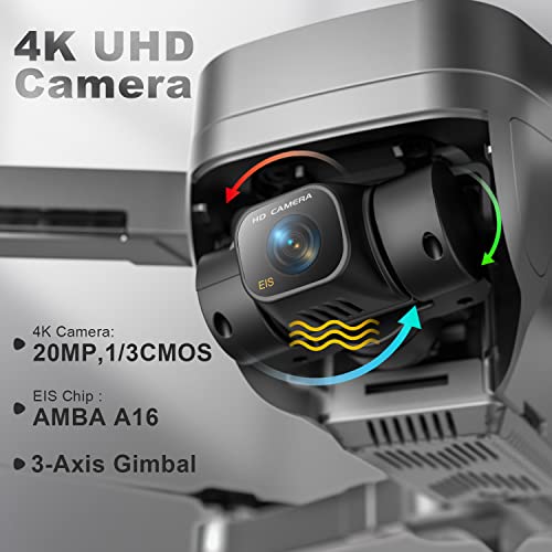 Tucok 193Max2S Drone With Camera For Adults,4Km Video Transmission,3-Axis Gimbal Gps Drone With 4K Eis Camera, 5G Fpv Rc Quadcopter With Brushless Motor,Obstacle Avoidance,Auto Return Home,Follow Me #TOP1