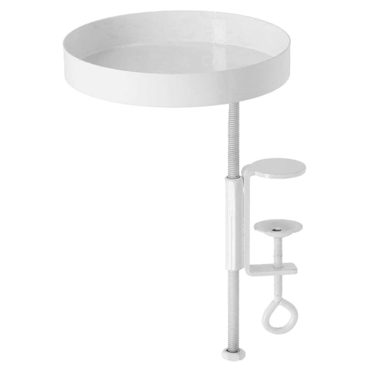 MAISONICA Window Plant Tray Windowsill Clamp White 14cm Window Dressing Stand