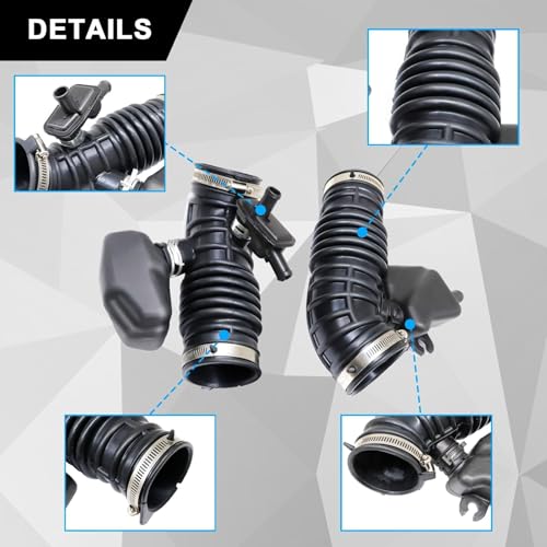 Image of SecosAutoparts 3.5L Engine Air Cleaner Intake Hose, Fit for Infiniti FX35 2009-2012, EX35 2008-2012, G35 2007-2008, Replace# 16576-1CB1A 16576-1CB0A, Front Left & Right Side
