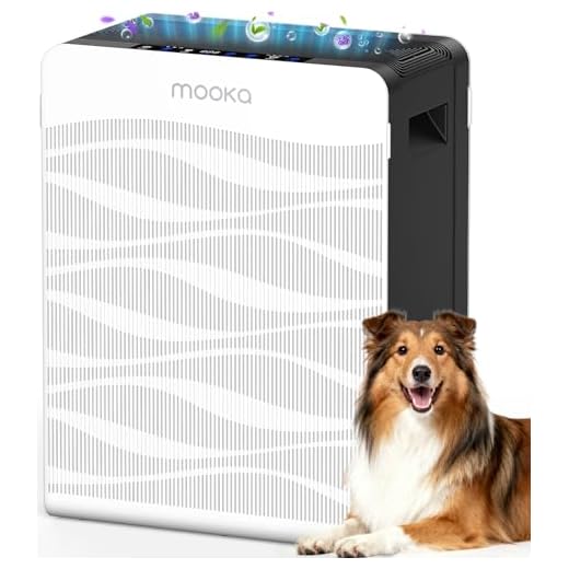 Air Purifier for Home Large Room 2800 Ft², MOOKA H13 True HEPA Double-Sided Air Purifiers for Home Pets with Washable Filters, PM 2.5 Air Quality Sensor, Air Filter Cleaner for Bedroom, Dorm, Office