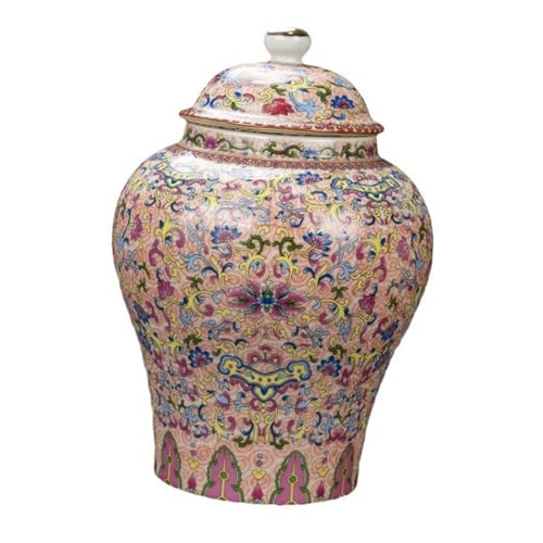 Ceramic Tea Canister Tin Porcelain Ginger Jar Desktop Housewarming Party Use