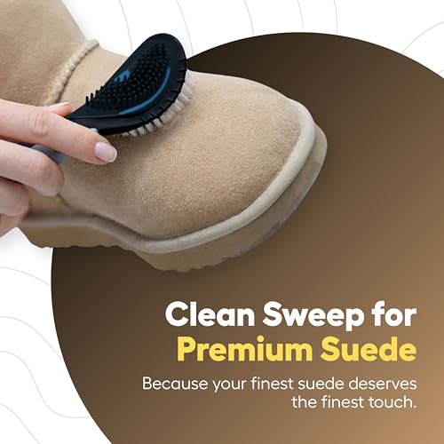 Image of Helios Shoe Accessories Kit | Nubuck & Suede Glower Spray 250ml + Suede Brush | Shoe Cleaner, Protector & Shiner for Suede & Nubuck Shoes