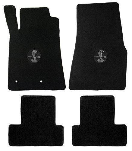 Lloyd Mats Circle Black Heavy Plush Combatible with Shelby GT500
