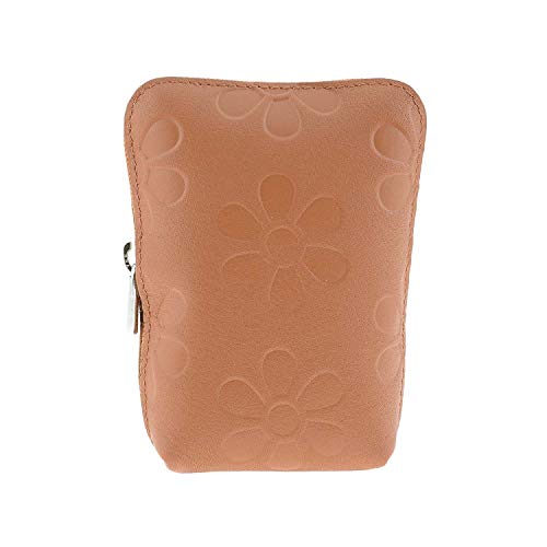 Pitillera con Flores Talla: U Color: Cuero