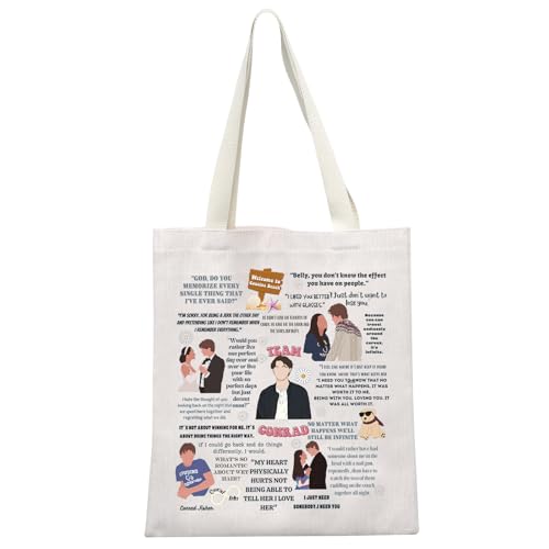 MEIKIUP Conrad Fisher Fan Gift Team Conrad Canvas Tote Bag TSITP TV Show Lovers Gift Cousins Beach (Conrad TB)