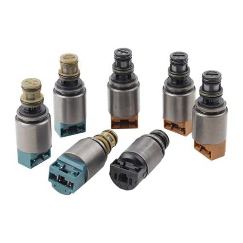SAOKNCE 7Pcs 6-Speed Transmission Shift Solenoid Kit Compatible with 2002-2011 BMW X3 X5 323i 325i 335i Audi A4 A6 Q7 & More Replace# 6HP19 6HP26 6HP32 6HP21 6HP28 6HP34 1068298045 1068298046