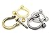 CRAFTMEMORE D-Rings Screw in Shackle Horseshoe D Ring DIY Key Holder Purse Accessory for 3/4 Inch Strap 4 pcs (Silver)