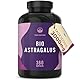 Bio Astragalus - 360 Kapseln - 3000 mg reinem Bio Rohstoff pro Tag - mit Polysacchariden - Reines Bio-Tragant - Ohne unerwünschte Zusätze - Vegan - deutsche Produktion - TRUE NATURE