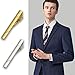 4pcs Tie Clips for Men Tie Clip Tie Bar Tie Bars for Men with gift box (Black gold blue silver)