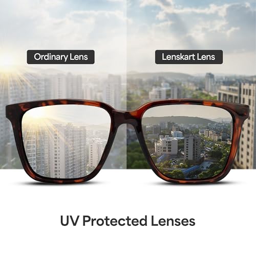 Image of VINCENT CHASE EYEWEAR By Lenskart | Full Rim Sqaure Branded And Stylish Rectangle Sunglasses | Polarized And 100% UV Protected | Men & Women's | VC S11167