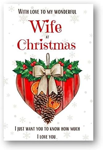 Second Ave Wonderful Wife Christmas Heart Love You Romantic Xmas Holiday Festive Greetings Card