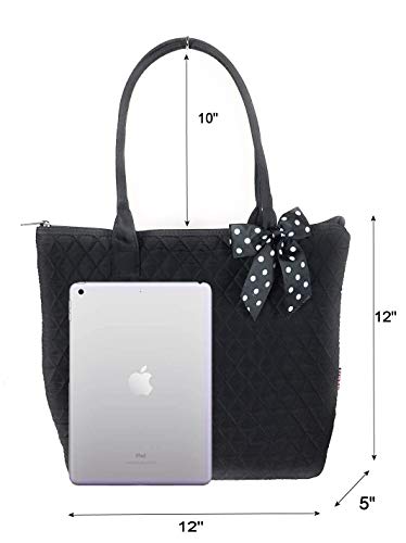 Image of Quilted Shoulder Tote Bag Handbag