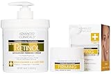 Advanced Clinicals Advanced Firming Retinol Body Lotion + Retinol Eye Cream Face Moisturizer With Peptides Anti Aging 2pc Skincare Set For Women & Men, Fragrance Free, 2pc Set
