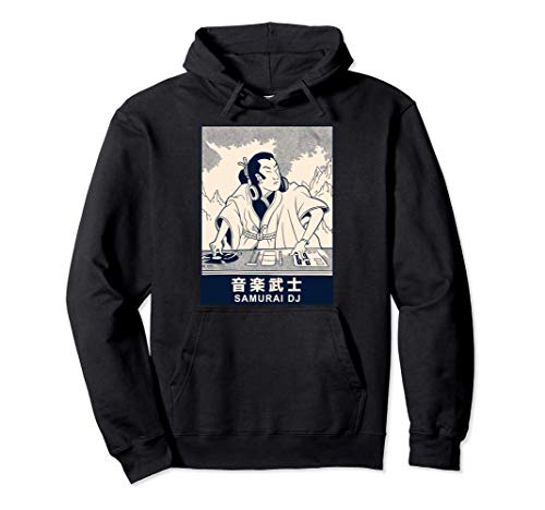 Samurai DJ Culture Japonaise Musique Deejay Ingénieur du son Sweat à Capuche