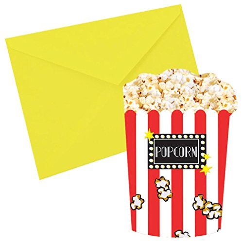 iscream Snack Shack Pack of 8 Popcorn Shaped and Scented Notecards with Envelopes