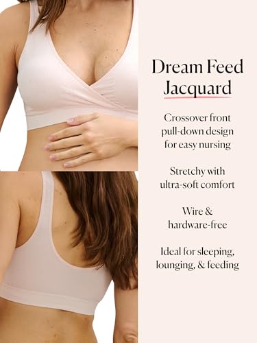 Image of HATCH The Dream Feed Nursing & Sleep Bra, Stretchy & Wireless with Crossover Pull-Down Design for Breastfeeding