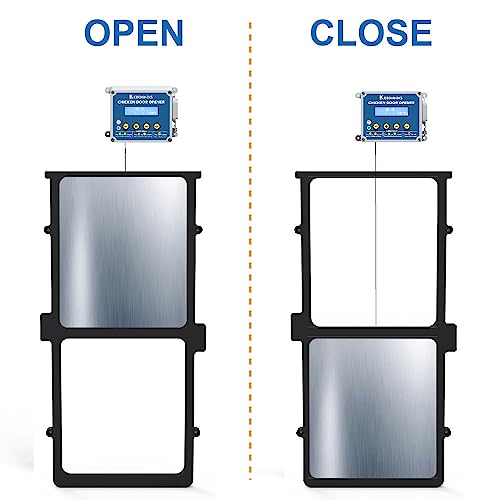 Kebonnixs Automatic Chicken Coop Door Opener With Timer & Light Sensor, Including Aluminum Door Kit #TOP1