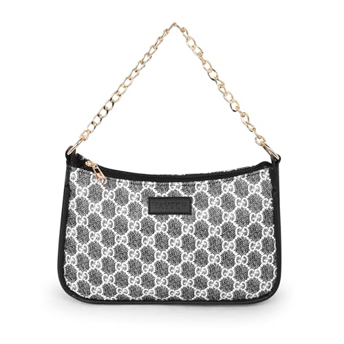 Image of Women's Stylish Printed Shoulder Bag | Trendy Daily Use Handbag with Chain Strap | Lightweight PU Leather Sling Bag for Girls & Women | Spacious & Durable Casual Fashion Purse