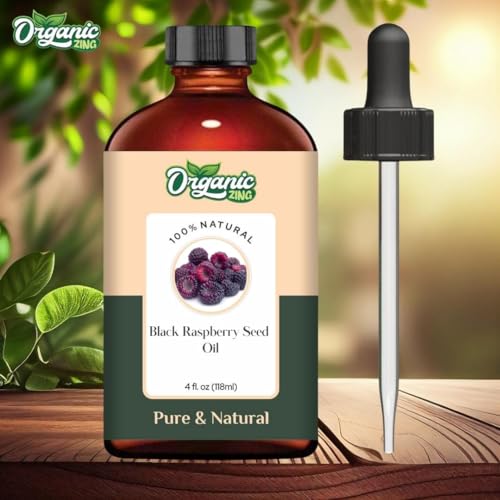 Image of Organic Zing Black Raspberry Seed (Rubus Occidentalis) Oil | Pure & Natural Carrier Oil for Skincare and Hair Care - 118ml /3.99fl oz