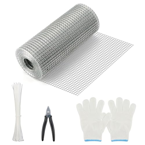 Homvvi Rodent Mesh Roll 200mm x 6m Rodent Proofing Galvanized Metal Mesh - Stainless Steel Wire Mesh Blocks Mouse Squirrel Bird Access Hardware Cloth Welded Roll for Vents Cover Garden Home