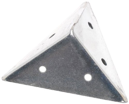 Merriway BH01162 45 mm Verzinkt Pyramidenförmige Winkelbefestigung, Weiß, 4 Stück