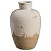 Stone & Beam Modern Farmhouse Milk Jug Stoneware Home Decor Flower Vase - 6 x 9.25 Inches, Cream and Clay