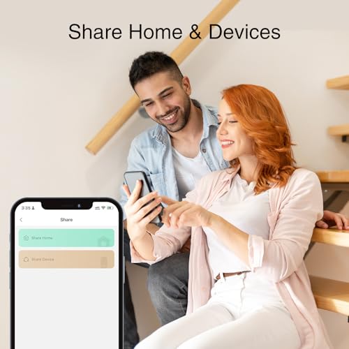 GHome Smart Plug, 15A WiFi Smart Outlet Compatible with Alexa & Google Home, Smart Surge Protector with Remote Control & Timer, Dual Sockets, No Hub Required, 2.4GHz WiFi Only, White, 2 Pack