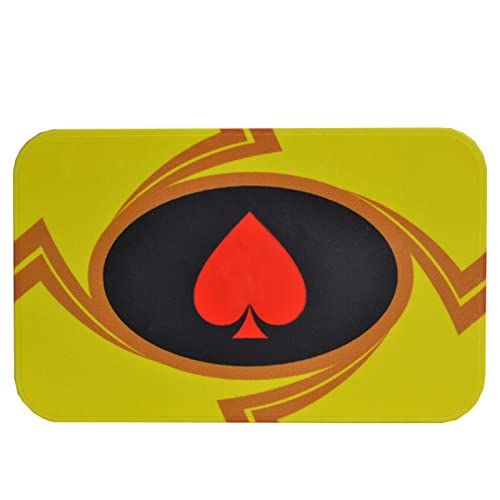 LNEMYQRS Jetons Square Peach Heart Texas Hold'em Baccarat Casino Ceramic Poker Chips Set Poker Chip Nein Kennzeichnung anpassbare Jetons Chips(Yellow)